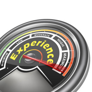 Image of dial measuring the impact of UX writing